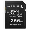 Angelbird AVP256SD - Scheda di memoria AV PRO SDXC da 256 GB [UHS-II, classe 10, standard U3 | fino a 300 MB/s in lettura e 260 MB/s in scrittura]