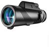 TIEOAXFT Telescopio portatile 80x100 Zoom HD 5000M pieghevole a lunga distanza Mini potente for caccia Sport Campeggio all'aperto Viaggi(Black A)