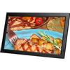 YPAPBHT Cornice for foto digitali con schermo LED da 22/24 pollici, lettore video ad alta definizione, da tavolo/montata a parete, con telecomando.(Black,24-inch)