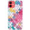 MUTOUREN Cover per iPhone 12 Pro Max Custodia in Silicone TPU Trasparenti Ultra Sottile Antigraffio Antiurto Protettivo Case con Pellicola Proteggi Schermo, Cubo Colorato
