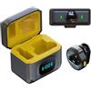 Lunaobrik Microfono Mini Microfono Magnetico per Vlog, con Cancellazione del Rumore e Batteria 12H per Musica Videocamera Live Filmazione