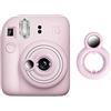 MUZIRI KINOKOO Obiettivo da vicino compatibile per fotocamera istantanea Fuji Instax Mini 12 con specchio autoritratto - Fuji Mini 12 Selfie Lens Selfie Mirror - Rosa