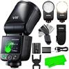 Godox V1 MID C Flash per Canon, Speedlite a Testa Rotonda 55Ws, 650+ Lampi