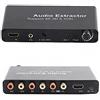 Eboxer Convertitore di estrattore audio HDMI 3D 4K 3D HDMI 5.1 Canale Adattatore per Network/TV HD/DVD per PS3 per Xbox 360 100-240V (nero)