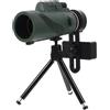 Operitacx Telescopio Monoculare Portatile per Birdwatching Campeggio Esterno Copertura Obiettivo e Supporto Incluso