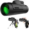 Generic Telescopio monoculare monoculare portatile ad alta potenza con treppiede, monocolo con prisma Bak4 12x50 HD, cannocchiale monoculare impermeabile per birdwatching fauna selvatica campeggio in viaggio