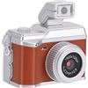 Annadue Piccola Fotocamera Portachiavi, Videocamera Portatile 1080P con Luce LED, Filtri Multipli, per Viaggi con Schermo da 0,96 Pollici, Batteria da 180 MAh (Marrone d'epoca)