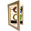ZGJIAJU Cornici Artistiche For Bambini Cornice Magnetica Anteriore Aperta Modificabile For Bambini For Poster Foto Disegni Dipinti Immagini Display Decorazioni For La Casa Condividi facile(Wood Color Frame)