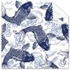 DIYthinker Carp Wave blu modello Giappone occhiali panno di pulizia Gift Phone Screen Cleaner 5PCS
