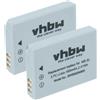 vhbw 2x batteria compatibile con Canon Digital Ixus 970 IS, 90is, 850 IS, 800 IS, 870 IS, 860is, 960 IS, 900 TI fotocamera (650mAh, 3,6V, Li-Ion)