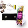 JIAQINMOTD Cabina fotografica a specchio magico da 152 cm con touch screen interattivo da 81 cm, mini PC integrato, luce quadrata RGB, custodia per eventi, noleggio feste di nozze (bianco, cabina