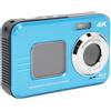 VBESTLIFE Fotocamera Subacquea 4K 48MP Autofocus Selfie Dual Screen Fotocamera Impermeabile, Fotocamera Digitale Compatta Impermeabile da 11FT, Fotocamera Subacquea con Luce di Riempimento