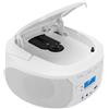 Denash Lettore CD Portatile, MP3 USB AUX Portatile con Caricamento Dall'alto Nella Radio FM per Casa con Uscita Cuffie, 5 Impostazioni EQ, Canale Precedente Successivo (Spina europea)