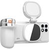 Generic Impugnatura per Fotocamera del Telefono Supporto Selfie Magnetico Rotabile | Impugnatura per Fotocamera del Telefono con Luce Adatto a Vlogging Fotografia Viaggio Casa Esterno Interno