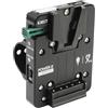 LANZYKU Piastra batteria hotswap in metallo V-Mount per impugnatura ad anello base e avanzata, compatibile con DJI RS4 PRO / RS4 / RS3 PRO / RS2 PRO | Caricabatterie USB C da 100 W e D-tap (3A Max) con