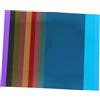 VILLCASE Lastre PVC Colorate per Luci, 9 Pezzi, Filtro Luce Trasparente