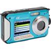 CCYLEZ Fotocamera Subacquea 4K, Fotocamera Subacquea con Zoom Digitale 16X e Messa a Fuoco Automatica con Scheda di Memoria 64G, Fotocamera per Biancheria Intima 4K, Doppio Schermo (BLUE)