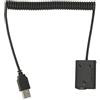 KIMISS Camera FW50 Black Plastic Full Decoder Dummy Battery Pack con Filo a Molla