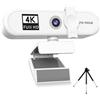 KIXZSAZ Desktop Computer Webcam USB Conferenza Online Conferenza PC Camera Sostituzione Videocamera Web Cam Esterna Videochiamata, bianco, 4K