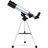 RENYUEH Telescopio astronomico, telescopio rifrattore professionale da 50 mm per principianti, telescopio con lunghezza focale di 360 mm, per bambini