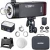 Godox AD200ProII Pocket Flash Light 200W 2.4G Wireless Speedlite TTL Auto-flash 1/8000s HSS 0.01-1.8s Tempo di riciclo con luce di modellazione bicolore e Supporto Flash Protettivo Diffusore Dome Kit