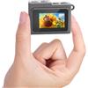 Plyisty Mini fotocamera portachiavi, videocamera digitale retrò 1080P HD, schermo da 1,14 pollici, supporto fino a 128 GB, portatile e compatta per registrazioni durante viaggi studi (GREY)