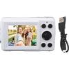 Eujgoov Fotocamera Portatile con Zoom 16x e Stabilizzazione Multiasse, Fotocamera Digitale con Registrazione Video 1080P per Selfie Personali, Fotocamera da Viaggio (WHITE)