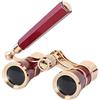 RWAJZAX Binocolo 3x25 con manico/accessori per donne e ragazze con occhiali dorati
