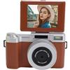 VBESTLIFE Camera Digitale 4K per Fotografia, Fotocamera Vlog da 64 MP per YouTube, con Schermo di Lancio da 2,8 a 180 °, Punto di Viaggio e Spara a Camara per Principianti (BROWN)