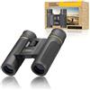 National Geographic Binocolo tascabile 10 x 25 con conchiglie pieghevoli per portatori di occhiali, gommatura, rivestimento completo, funzione pieghevole e borsa per il trasporto