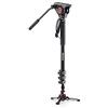 Manfrotto Xpro - Monopiede video in alluminio con testa video serie 500, nero (MVMXPRO500US)