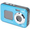 Jectse Fotocamera Subacquea 4K, Fotocamera Impermeabile con Zoom Digitale 48MP 16X con Doppio Schermo per Selfie, Fotocamera Digitale Galleggiante con Messa a Fuoco Automatica da (BLUE)