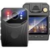 JOJIDE Bodycam, Telecamera di sicurezza video con visione notturna a infrarossi indossabile Mini videocamere for forze dell'ordine(NO WiFi)