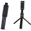 SCRUBY Treppiede senza fili Bluetooth Selfie Stick Pieghevole Palmare Monopiede con Otturatore Remoto Estensibile Mini