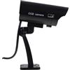 KONTONTY Telecamera Finta da Esterno in Abs LED Rosso Lampeggiante, Alta Simulazione e Supporto di Montaggio per Videosorveglianza Realistica