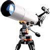 RENYUEH Telescopio astronomico, telescopi professionali per osservare le stelle per principianti adulti, telescopio rifrattore astronomico da 80 mm, con treppiede regolabile, oculare da 10 mm/25 mm
