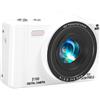 Jectse Fotocamera Digitale WiFi 4K 75MP, Fotocamera per Autofocus a Touchscreen Zoom 16x per Viaggi, Paesaggio, Ritratto (WHITE)