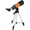 Irfora telescopio astronomico da 70 mm, 150 x telescopio monoculare ad alte prestazioni, con 5 × 24 fins, treppiede, filtro lunare, 3 lenti barlow per Star Gazing Bird Watching Camping