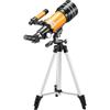Aumotop Telescopio Ingrandimento 15X-150X, Pellicola Blu Multistrato, Treppiede in Alluminio, Ideale per Apprezzare gli Scenari dei Concerti - Multicolore