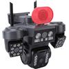 Asixxsix Telecamere di Sicurezza Solari Wireless per Esterni, Telecamera con Tre Lenti, Panoramica e Inclinazione, Wi-Fi a 2,4 GHz, con Rilevamento del Movimento Tramite IA, Allarme