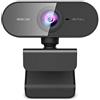 NIYPS Webcam 1080P Con Microfono, Videocamera USB Per PC Fisso e MAC, Web Cam Grandangolo HD Per Streaming, Autofocus, Plug and Play, Telecamera Portatile Per Videochiamate, Studi, Giochi, Conferenze