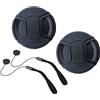 EKsma Copriobiettivo da 40,5 mm for Sony Alpha A6400 A6300 A6100 A6000 a5100 A5000 A6700 A6600 E PZ 16-50mm f/3.5-5.6 OSS, FE 28-60mm f/4-5.6, filettatura filtro 40.5mm[2 pezzi]