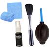 Homoyoyo Kit Pulizia Computer 4 Pezzi per Monitor e Tastiera, Spazzola in Plastica Nera, Fluido 20ml e Panno per Spazi Difficili