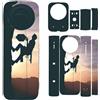 Generico Set di adesivi per fotocamera per insta360 X5 pacchetto completo di adesivi di protezione, Action Camera pelle protettiva sudore-resistente adesivi decalcomanie protezione completa Wrap (Colore 5)