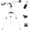 YangRy Astronomical Telescope, 900/60mm Refractor Telescope 675X HD Lens Monocular Telescope with Tripod and Finder Scope for Beginners Sky Stars Watching YangRy
