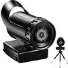 OUTFYT Webcam 4K 2K 1080P Full HD Web Camera con microfono USB Cam for PC Computer Trasmissione in diretta Video Mini fotocamera, Guardia del flusso(1080P)