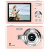 Tidgel Fotocamera CCD, economica per studenti, selfie, ad alta risoluzione, fotocamera digitale retrò, fotocamera compatta (rosa)
