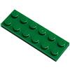 LEGO Parti e Pezzi: Verde 2x6 Piastra x20