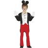 FIESTAS GUIRCA | Costume Ratoncito Bambini (5-6 anni) - Giacca, Diadema, Pantaloni e Pettorina - Costumi da Animali per Halloween, Carnevale e Feste in Maschera - Ideale per Bambini - Nero e Rosso