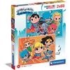 Clementoni - 21624 - Supercolor Puzzle - Dc Comics Super Friends - 2X60 Pezzi (Include 2 Puzzle Da 60 Pezzi) - Puzzle Bambini 5 Anni, Puzzle Cartoni Animati - Made In Italy